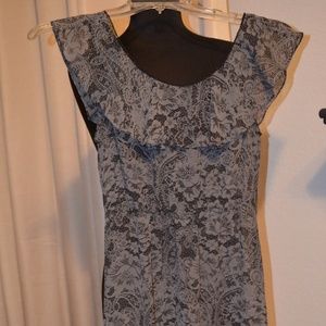 KNEE Dress Size S I ❤️ Ronson Short Sleeve Sheer